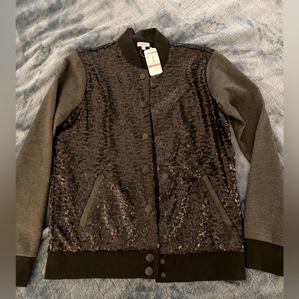 Splendid Brand Sequin Bomber Jacket; NWT